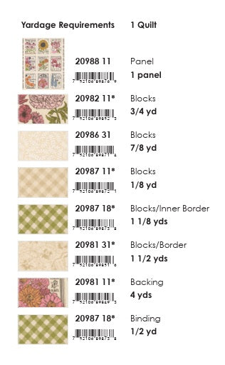 My Secret Garden by Stacy Iest Hsu : Sowing the Seeds of Love Quilt Kit