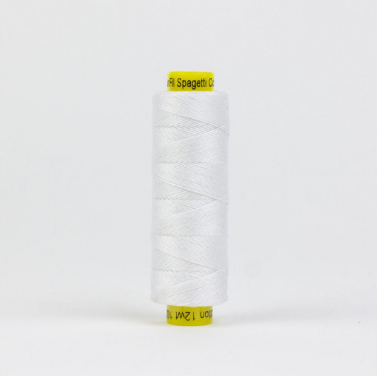 Spagetti 12wt Egyptian Cotton Thread - 109yd Spool - White -SP-100