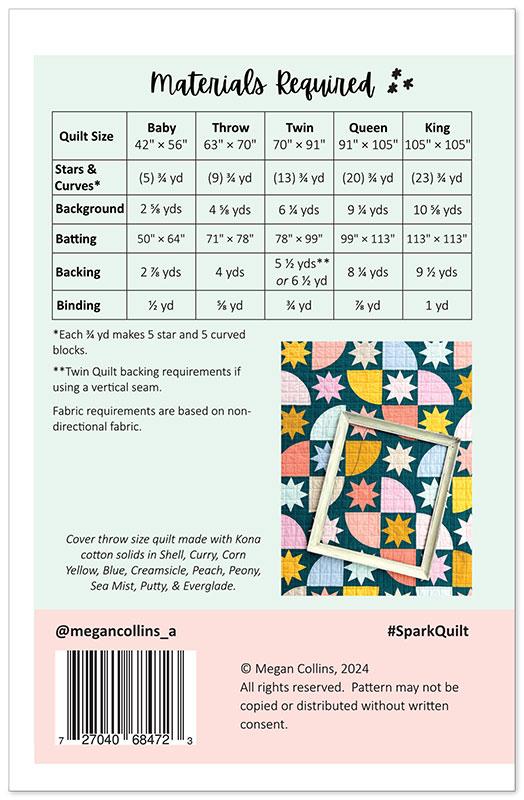 Spark Quilt Pattern by Megan Collins Quilt Design