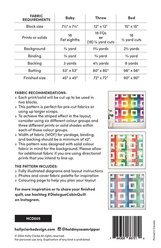 Sparkle Mart by Melody Miller : Dialogue Cabin Quilt Kit