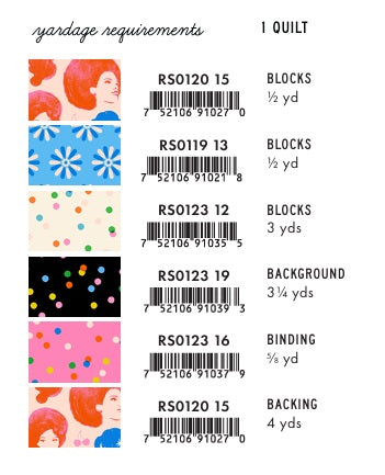 Sparkle Mart by Melody Miller : Rainbow Rings Quilt Kit