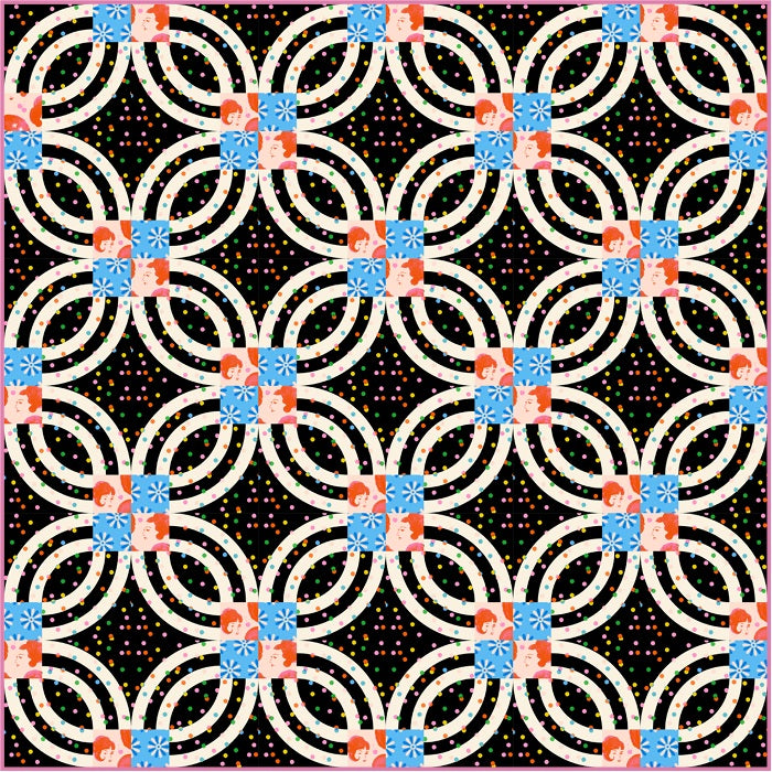 Sparkle Mart by Melody Miller : Rainbow Rings Quilt Reference