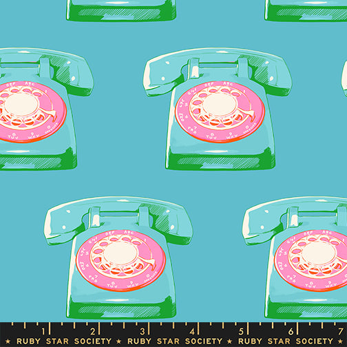 Sparkle Mart by Melody Miller : Telephones Dark Turquoise RS0121 16