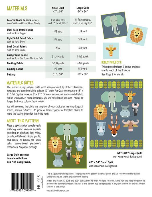 Spectacular Savanna Quilt Pattern by Elizabeth Hartman