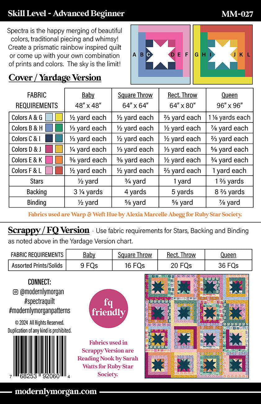 Spectra Quilt Pattern by Modernly Morgan