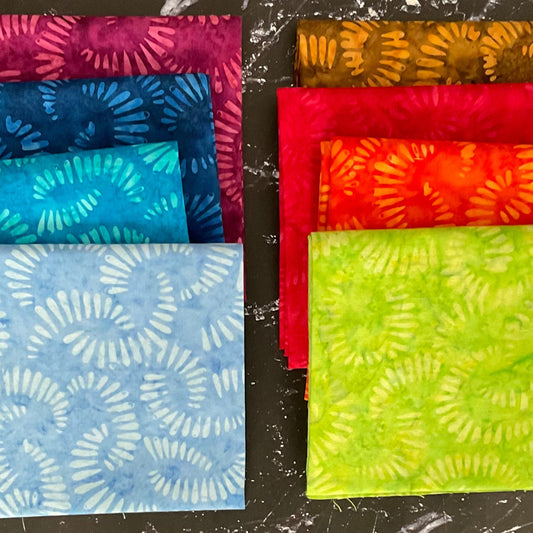Splendor Quiltessentials 7 Batiks - Citrus Slices Bundle