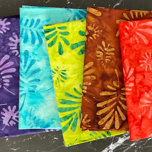Splendor Quiltessentials 7 Batiks - Palms Bundle