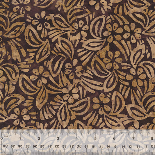 Splendor Quiltessentials 7 Batiks by Anthology Fabrics : Hibiscus Mocha 445Q-5