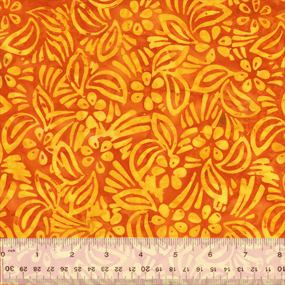 Splendor Quiltessentials 7 Batiks by Anthology Fabrics : Hibiscus Orange 445Q-1