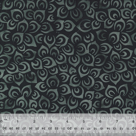 Splendor Quiltessentials 7 Batiks by Anthology Fabrics : Petals Midnight 448Q-5