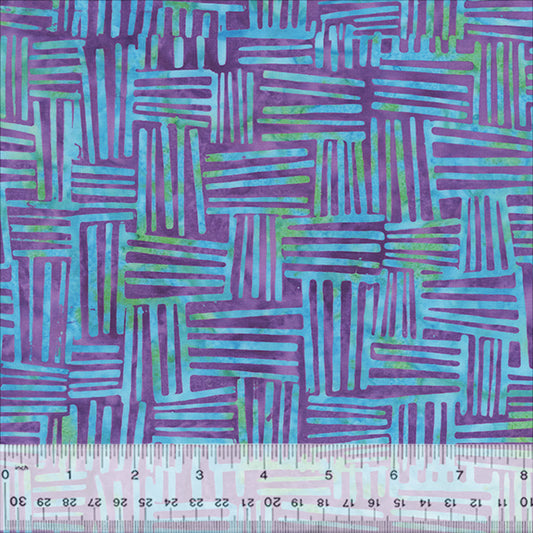 Splendor Quiltessentials 7 Batiks by Anthology Fabrics : Weave Amethyst 444Q-7