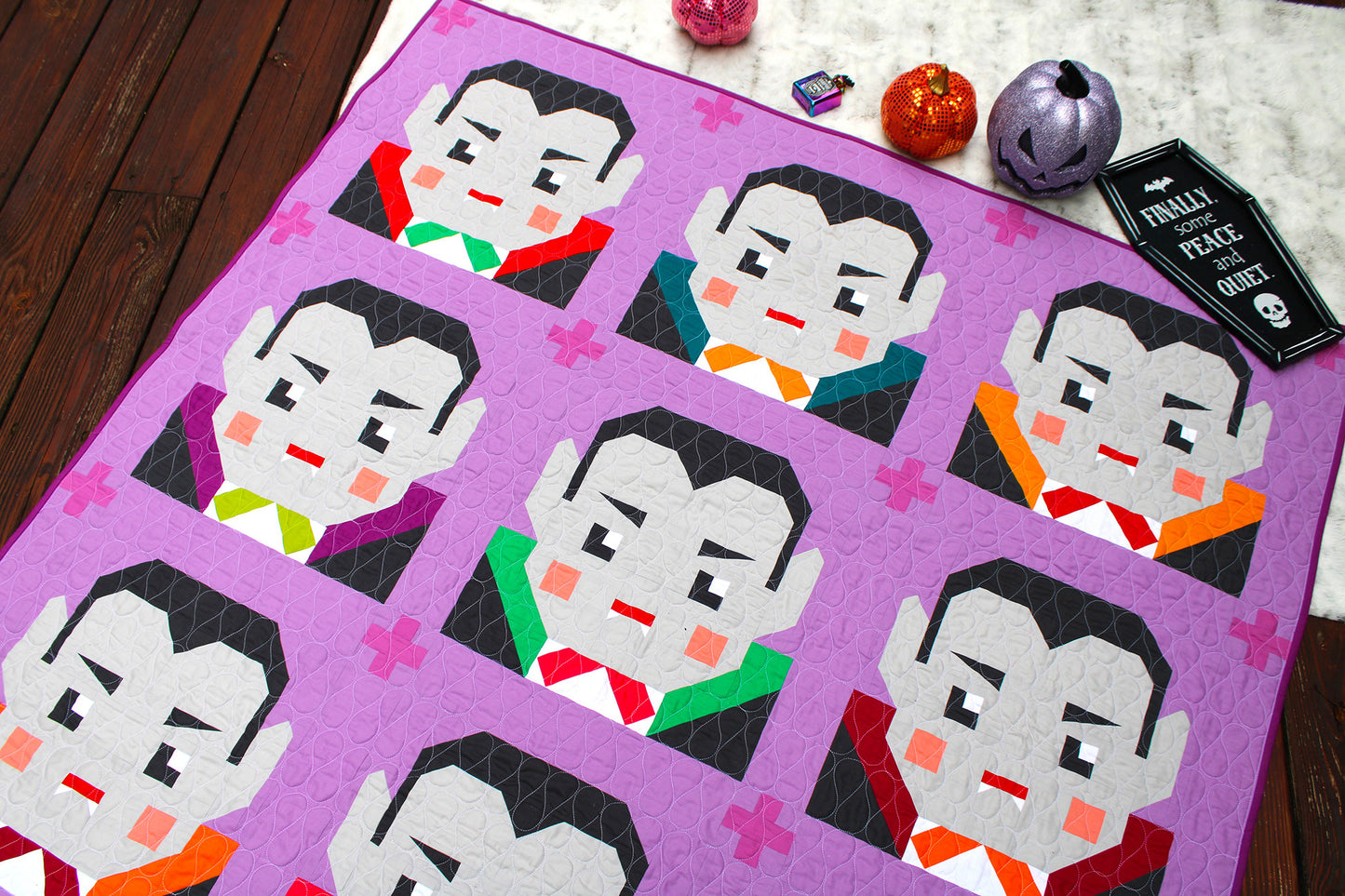 Spooky Dracula Quilt Pattern by Satomi Quilts