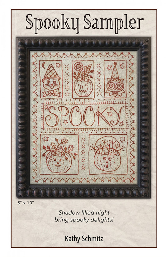 Spooky Sampler Halloween Embroidery Pattern by Kathy Schmitz