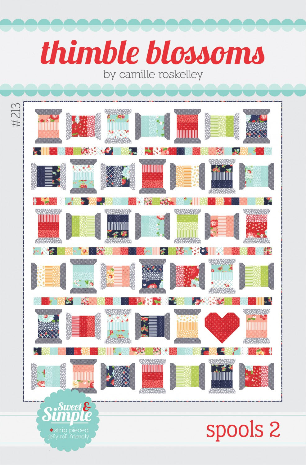 Spools 2 Quilt Pattern by Thimble Blossoms