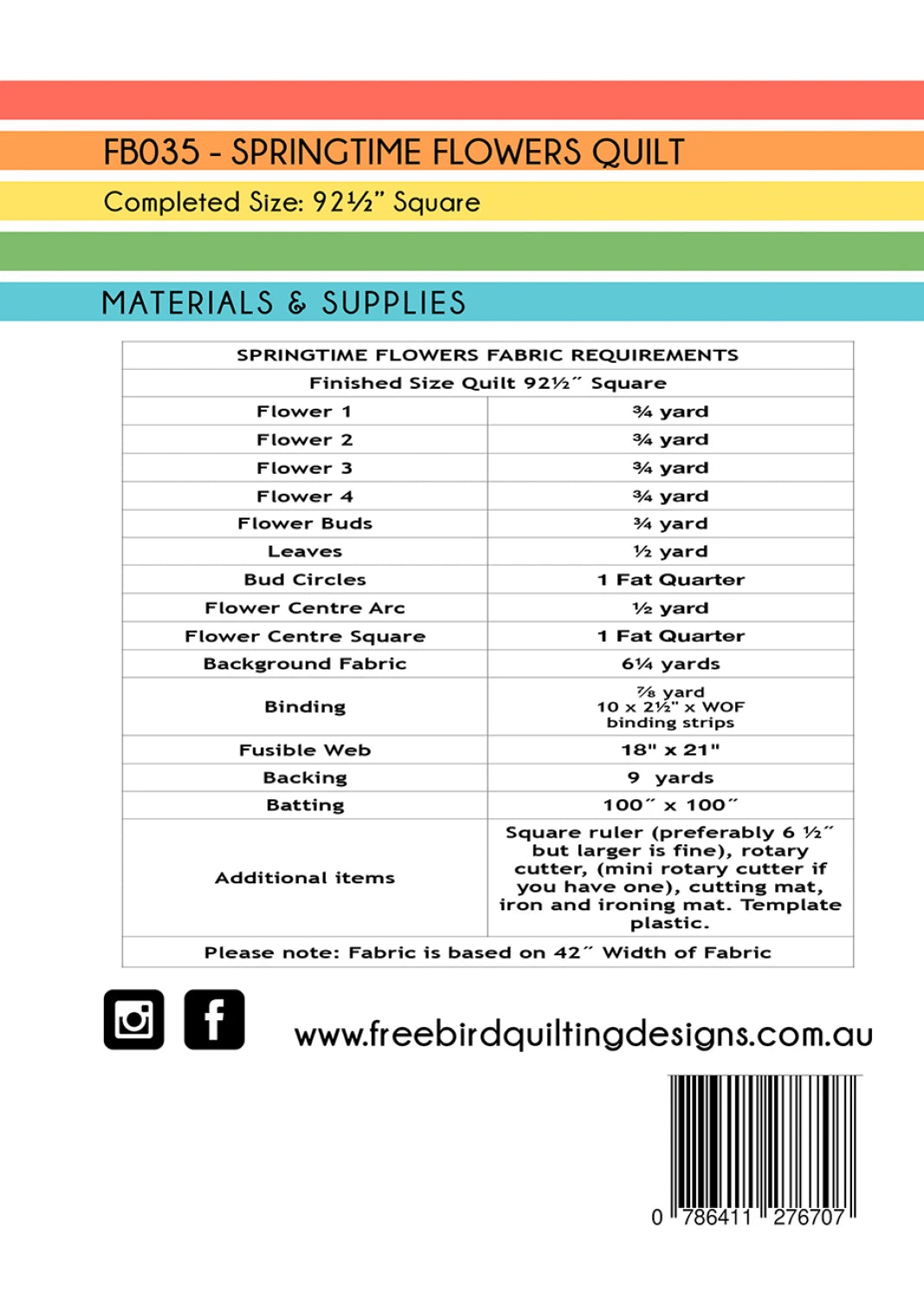 Springtime Flowers Quilt Pattern by Free Bird Quilting Designs