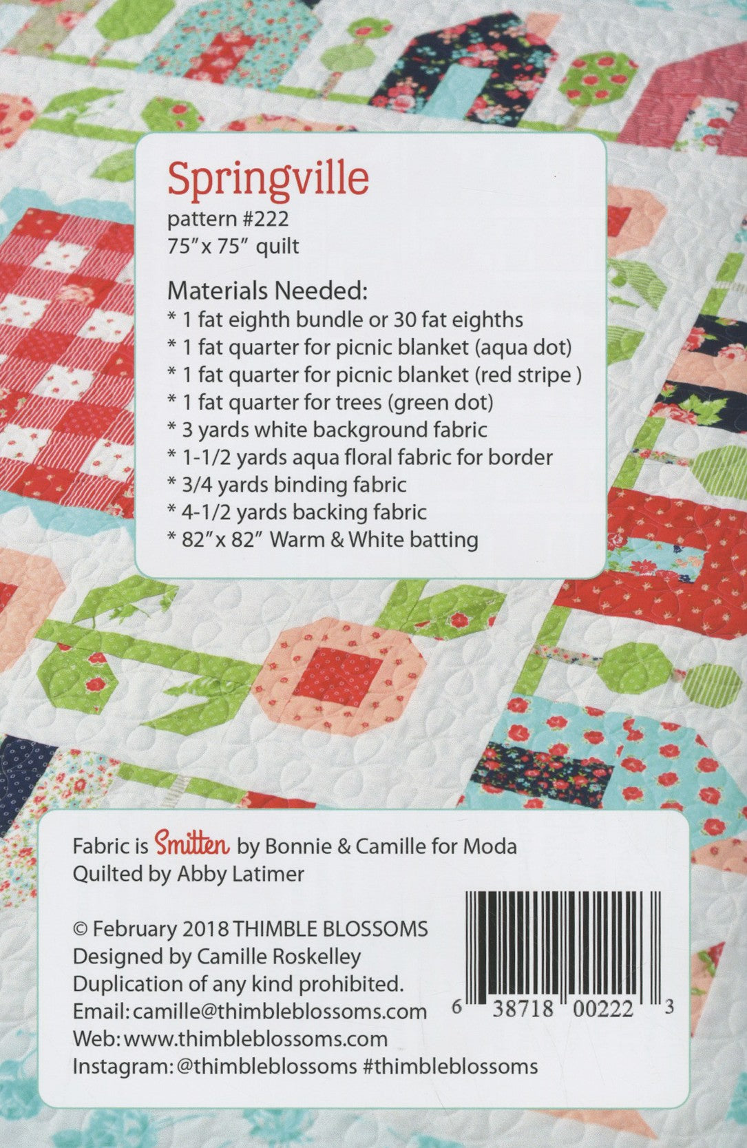 Springville Quilt Pattern by Thimble Blossoms