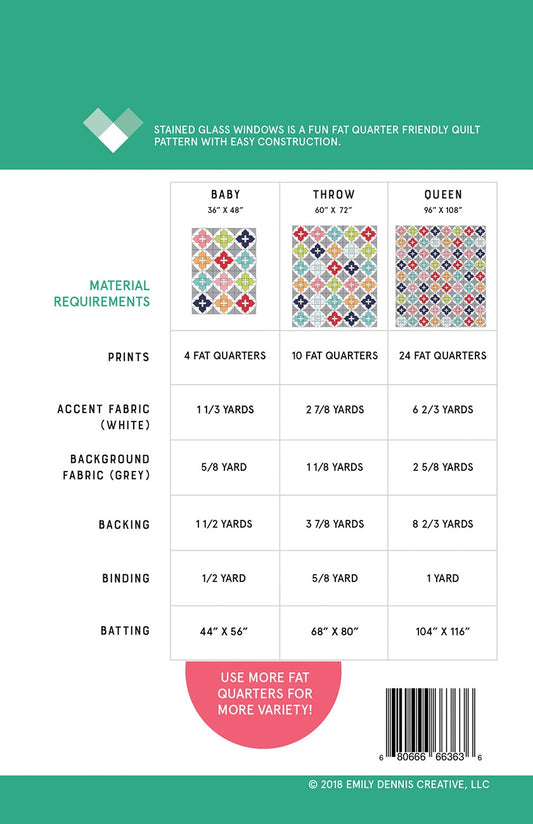 Stained Glass Windows Quilt Pattern by Quilty Love