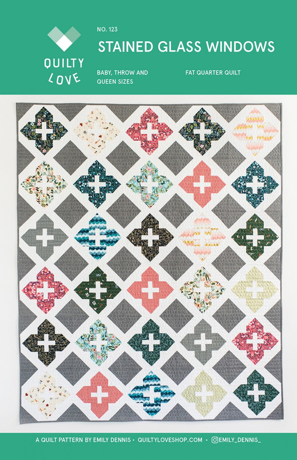 Stained Glass Windows Quilt Pattern by Quilty Love