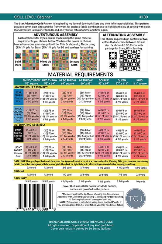 Star Adventure Quilt Pattern by Then Came June