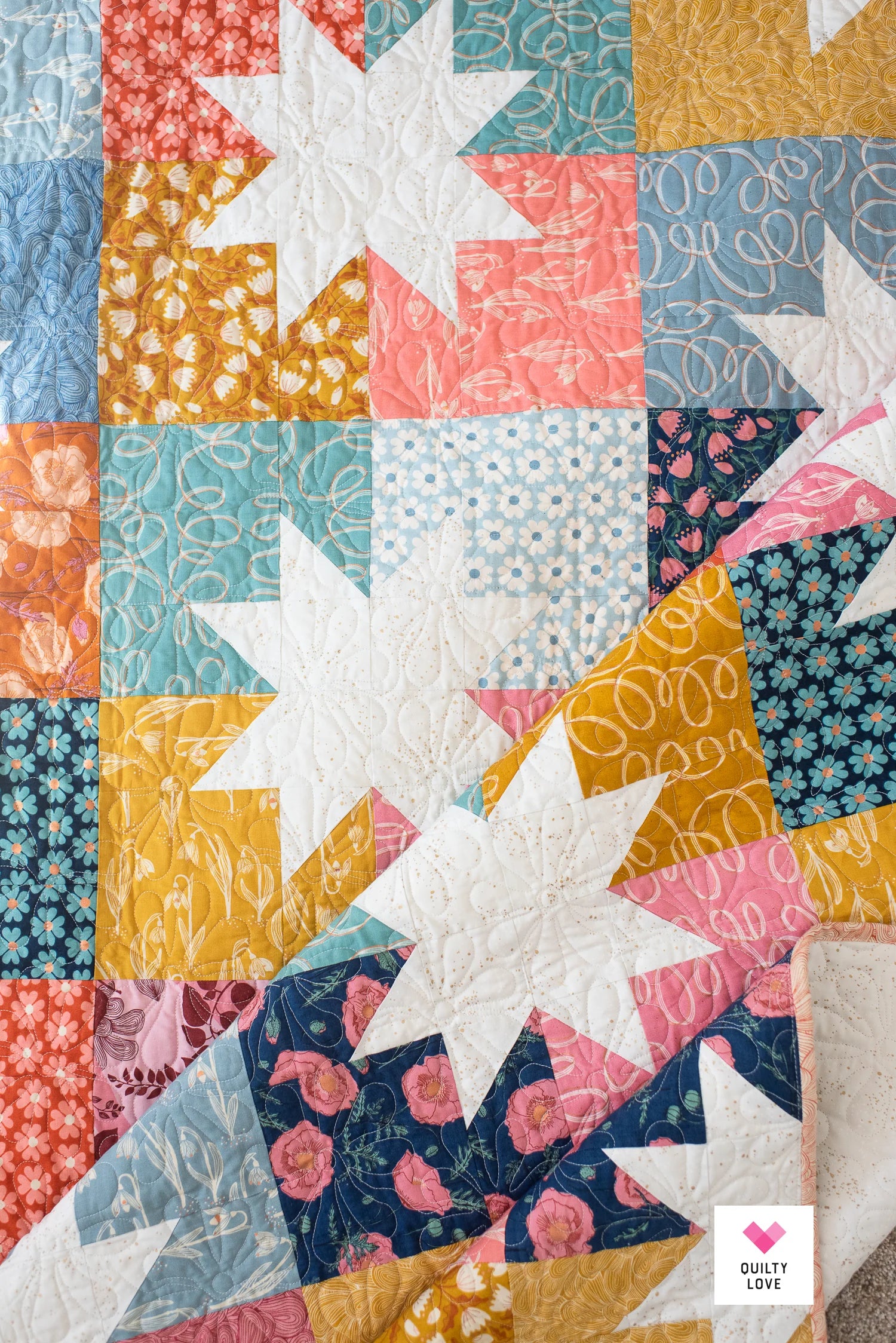 Star Pop II Quilt Pattern by Quilty Love