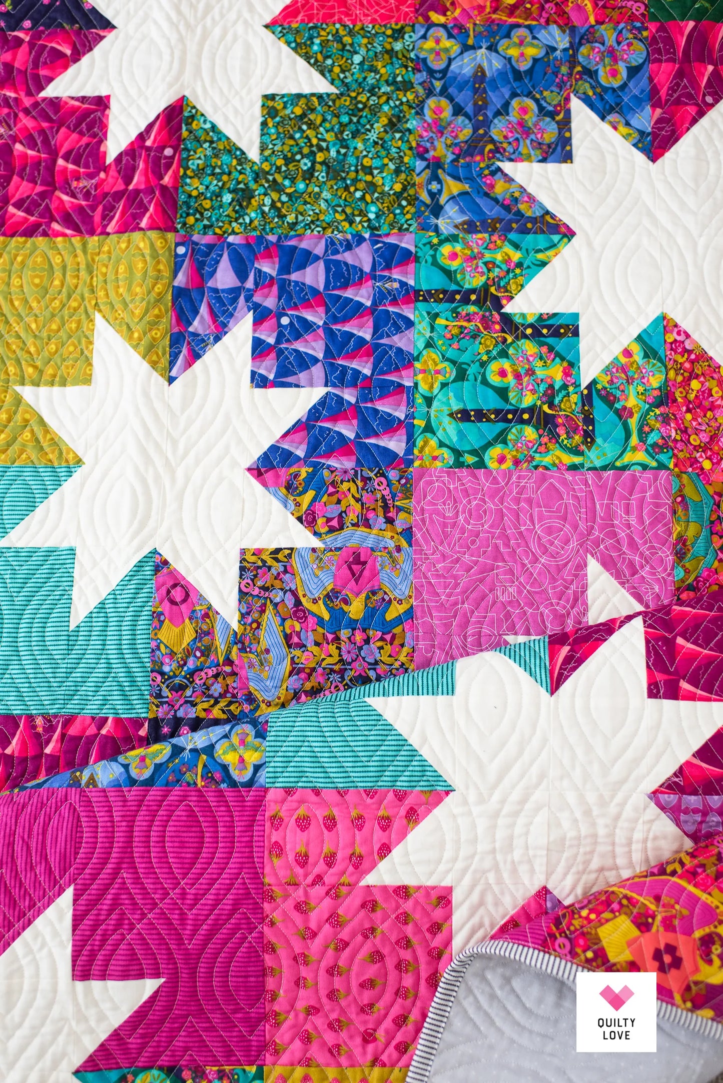 Star Pop II Quilt Pattern by Quilty Love