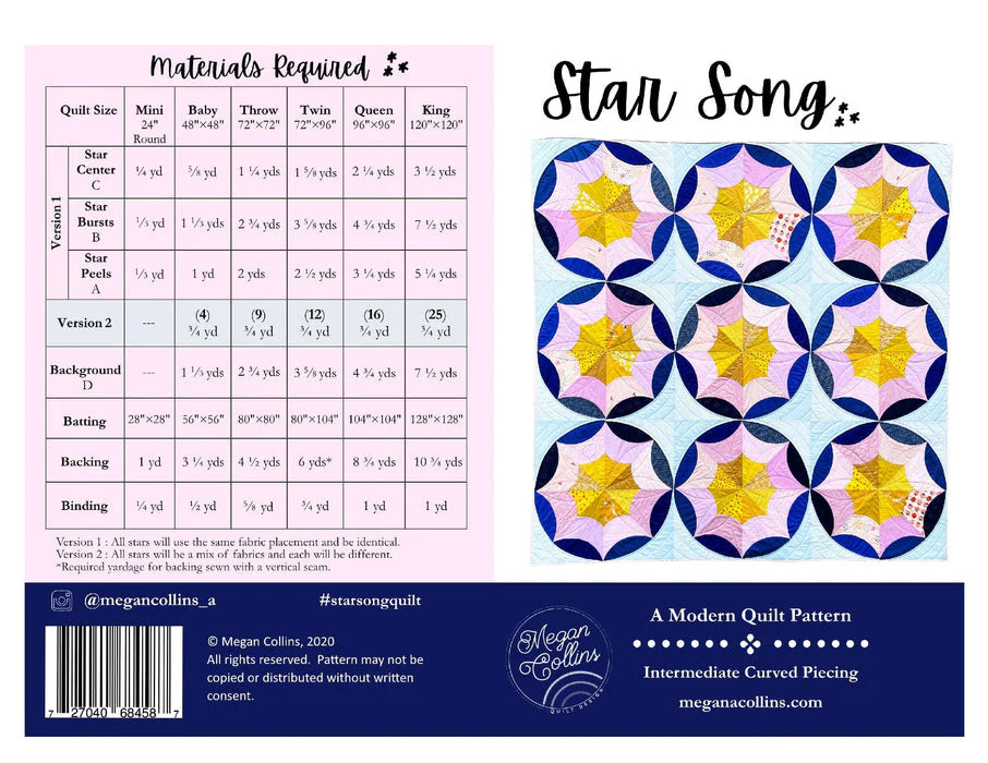 Star Song Quilt Pattern #MCQD-4587 - Special Order