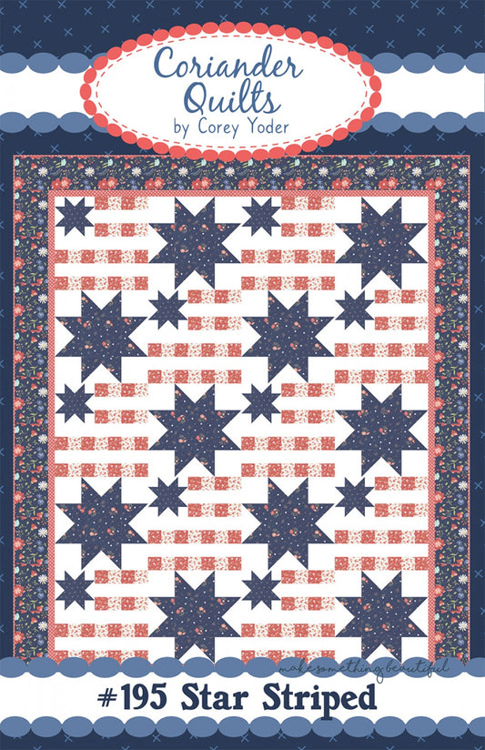 Star Striped Quilt Pattern by Coriander Quilts - Special Order