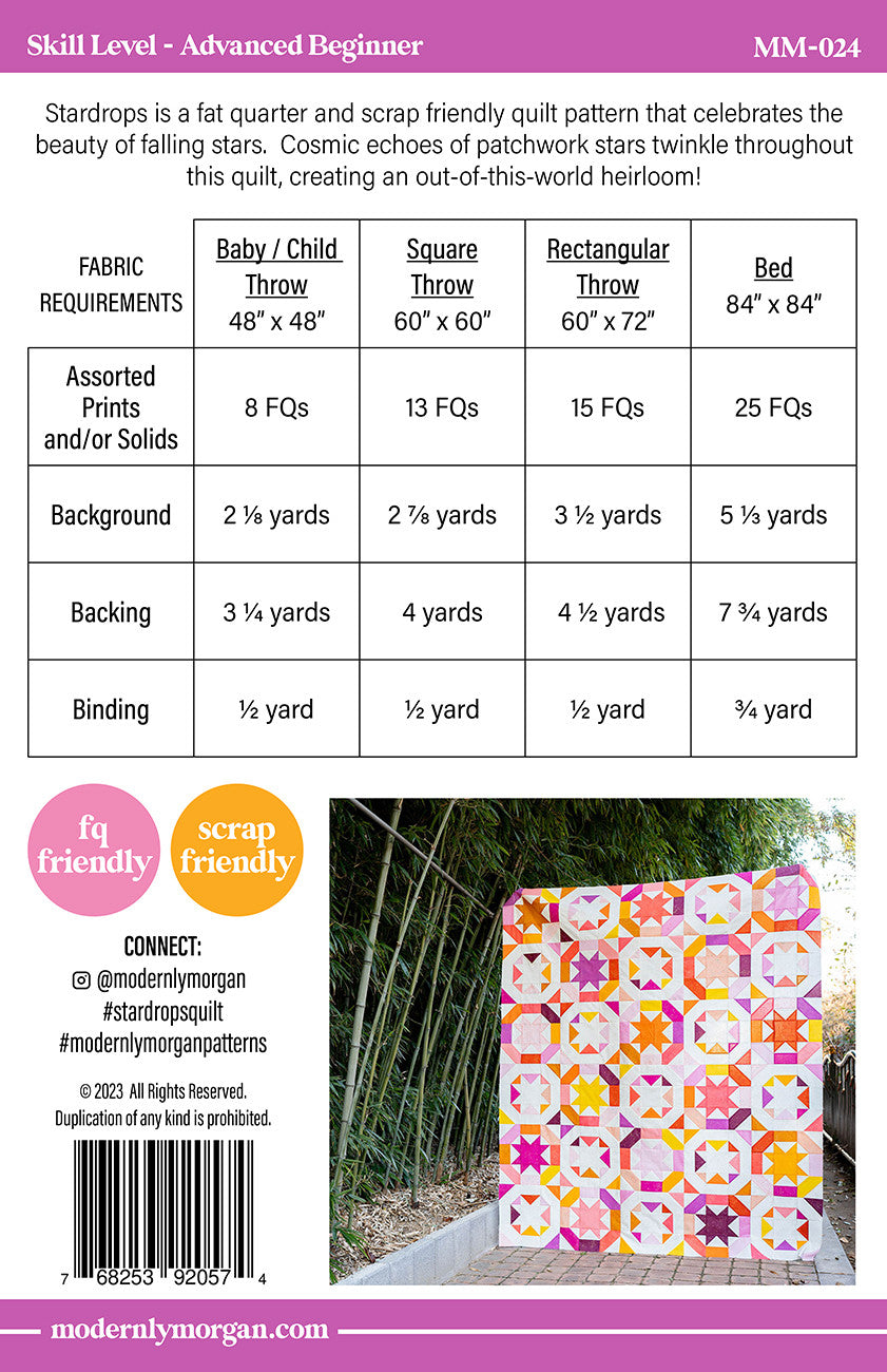 Stardrops Quilt Pattern by Modernly Morgan