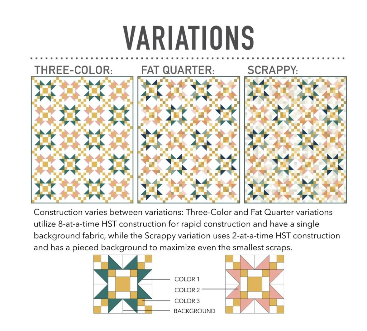 Starlite Quilt Pattern by Patchwork and Poodles