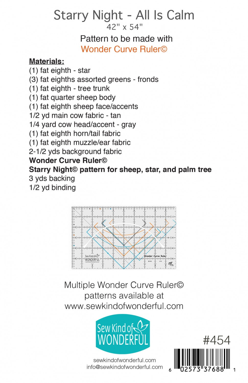 Starry Night Cow Bonus Block Pattern by Sew Kind of Wonderful