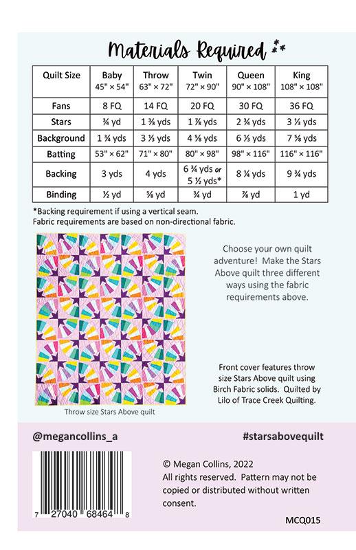 Stars Above Quilt Pattern by Megan Collins Quilt Design