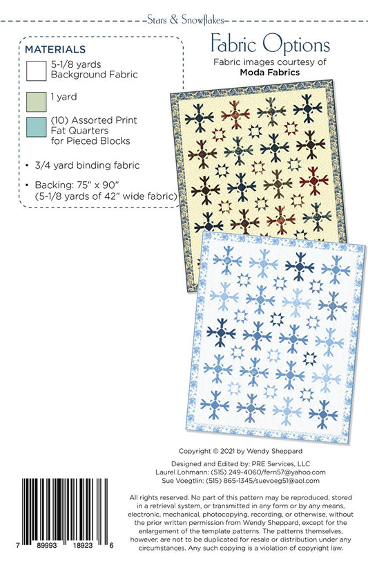 Stars & Snowflakes Quilt Pattern by Wendy Sheppard