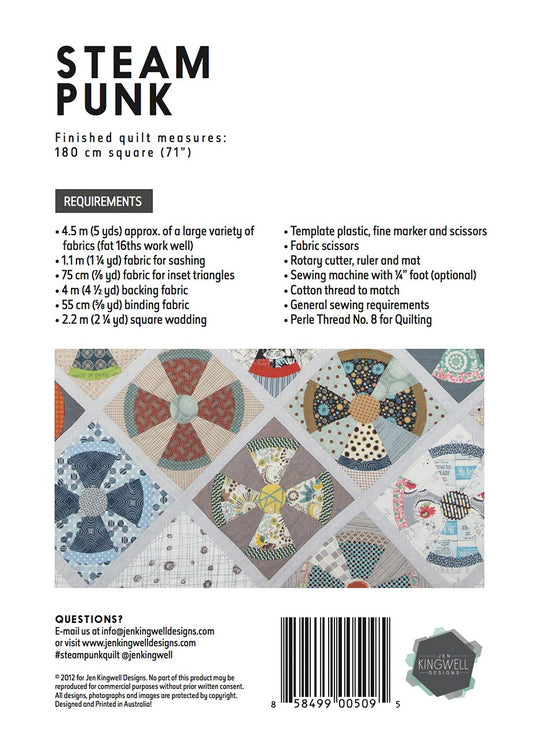 Steam Punk Pattern by Jen Kingwell Designs - Special Order