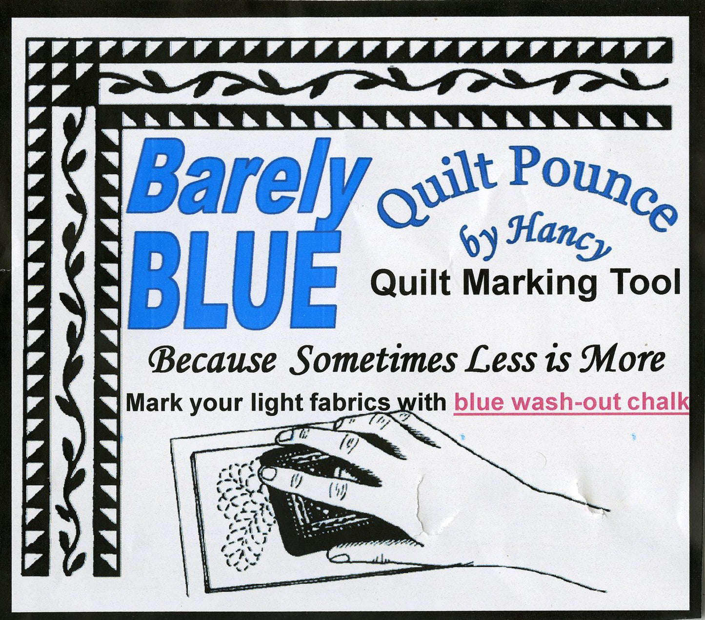Stencil Chalk Transfer Quilt Pounce Pad Barely Blue # QPBB - Special Order