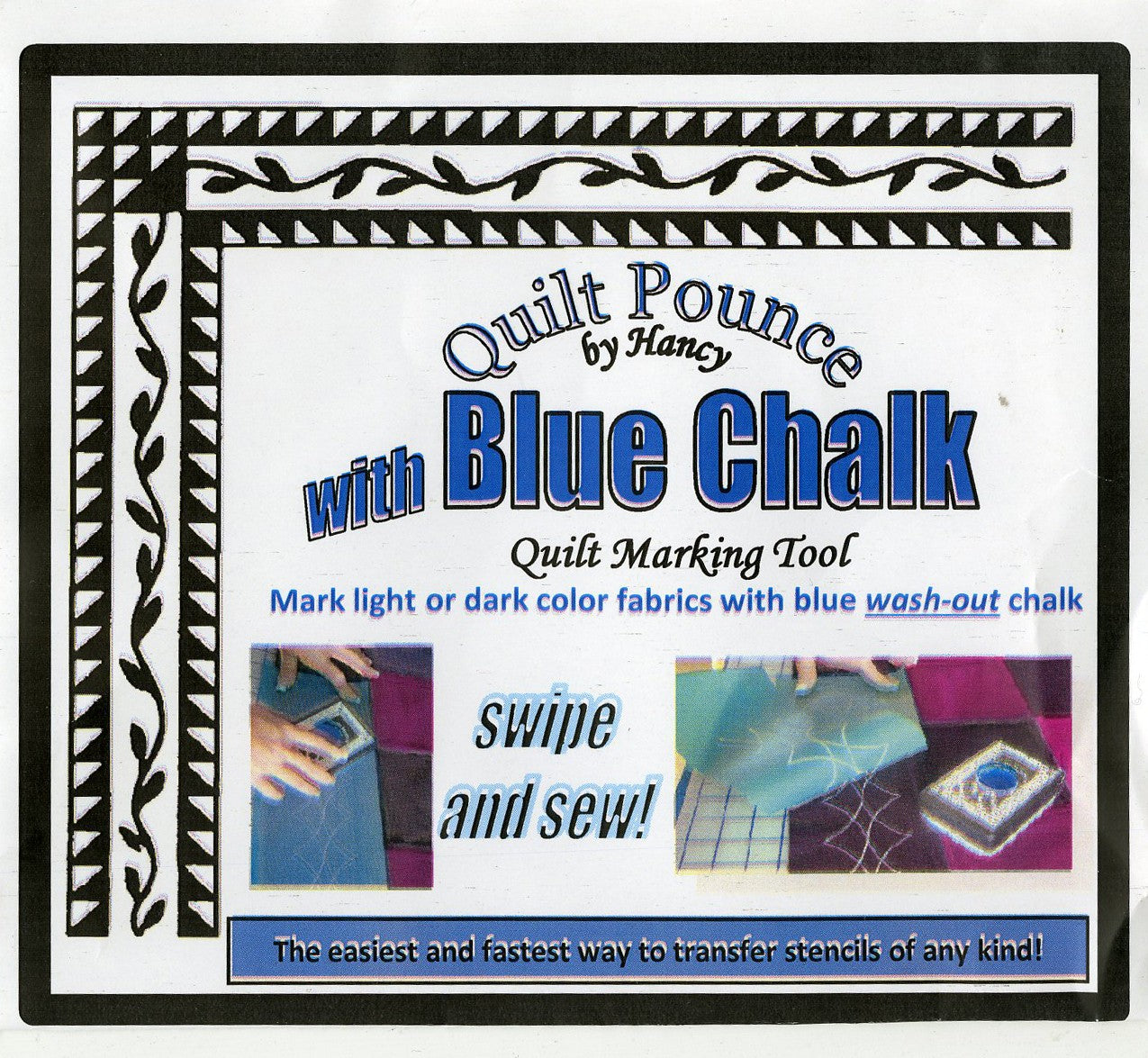Stencil Chalk Transfer Quilt Pounce Pad Blue # QPB - Special Order