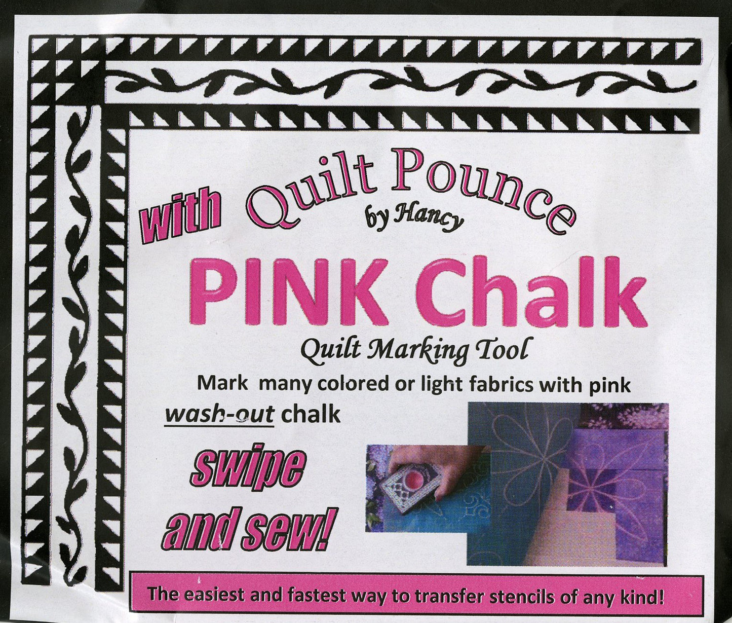 Stencil Chalk Transfer Quilt Pounce Pad Pink # QPP - Special Order