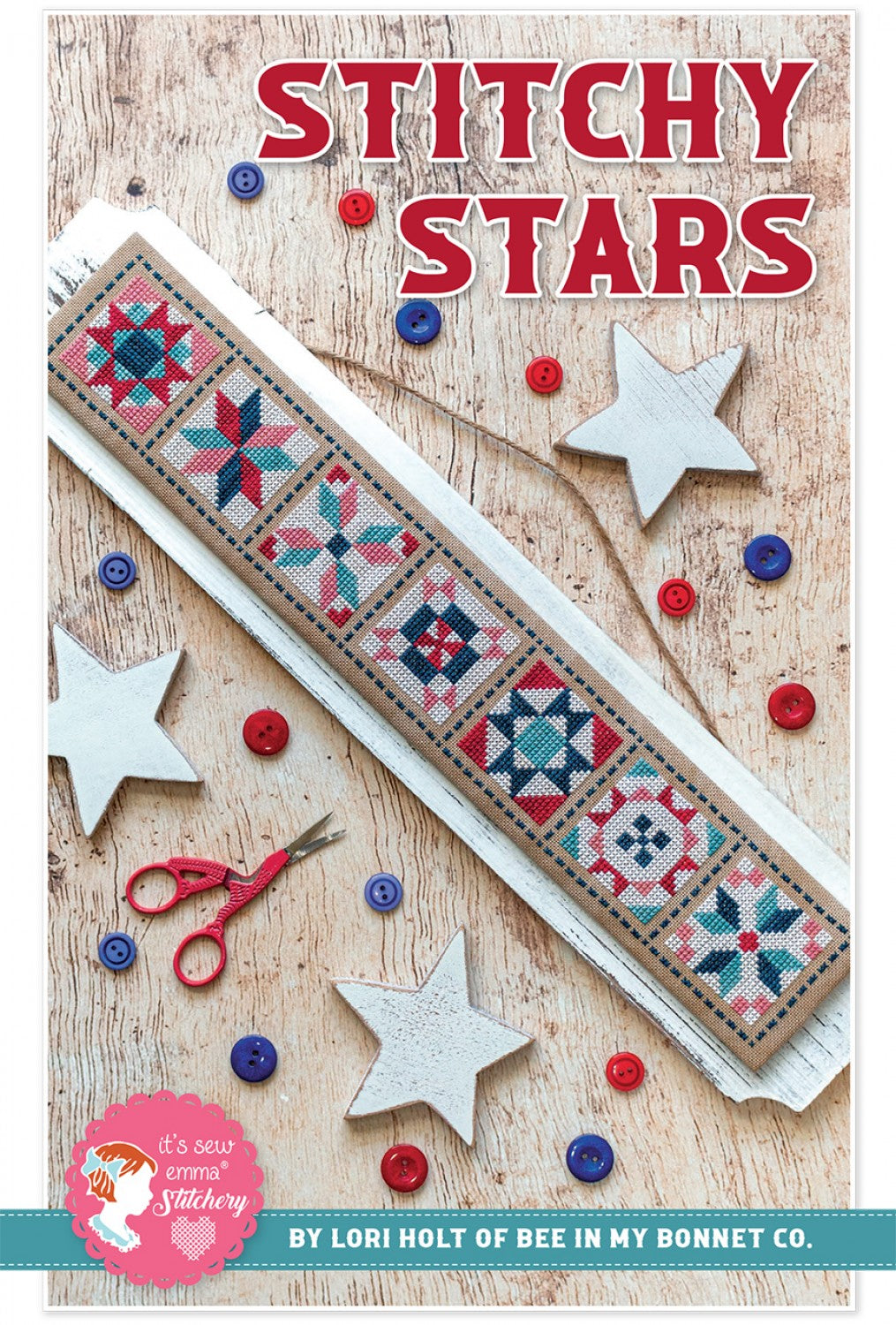 Stitchy Stars Cross Stitch Pattern # ISE-441 - Special Order