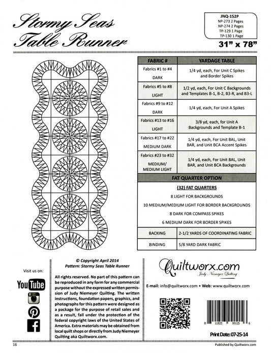 Stormy Seas Table Runner # JNQ152P - Special Order