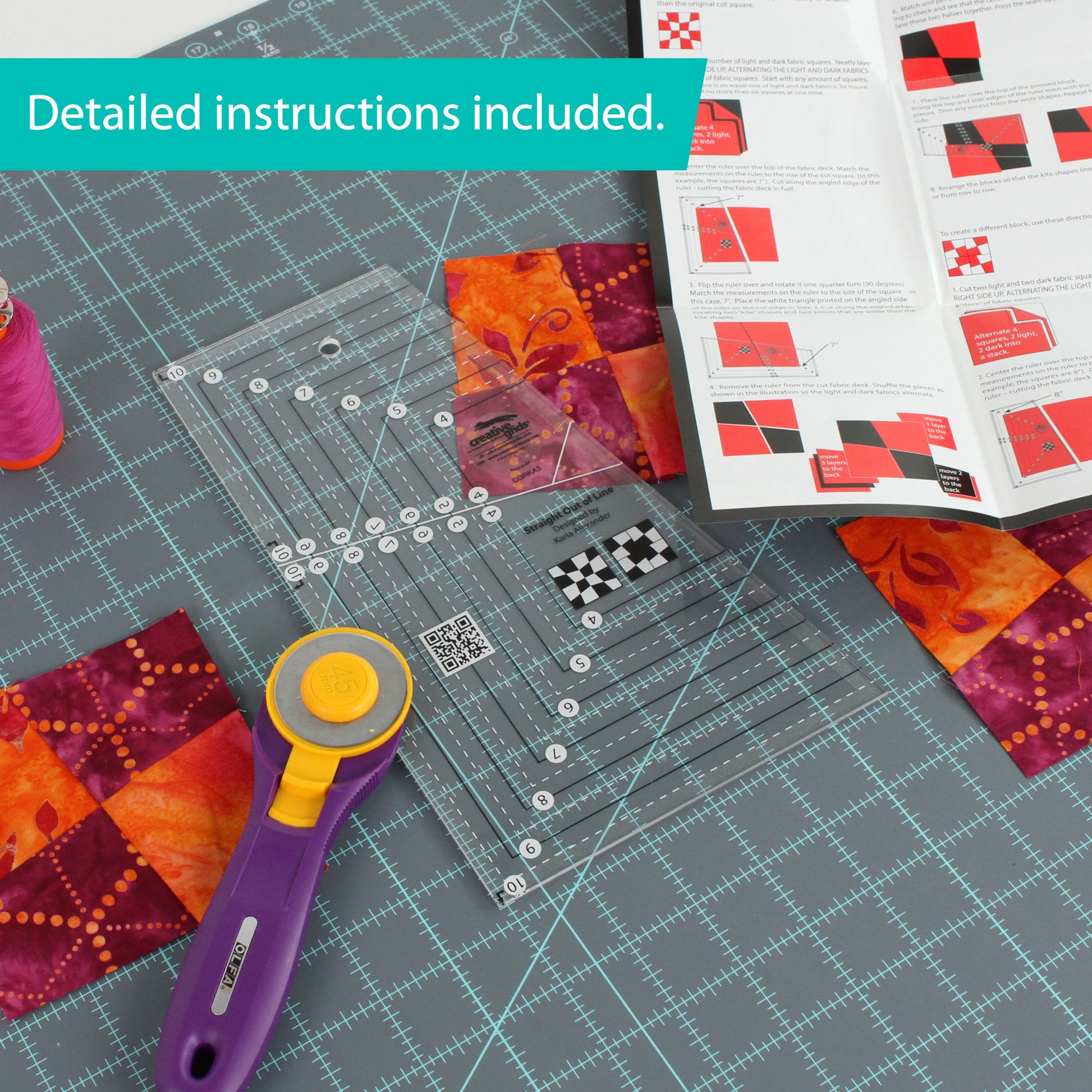 Straight Out Of Line 6in x 10in Quilt Ruler CGRKA3