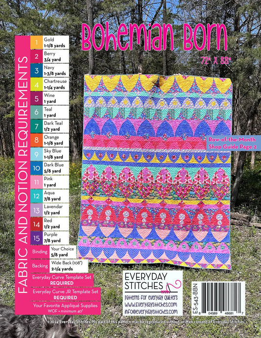 Strawberry Lane by Sally Kelly : Bohemian Born Quilt Pattern by Everyday Stitches