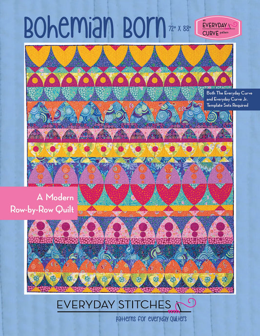 Strawberry Lane by Sally Kelly : Bohemian Born Quilt Pattern by Everyday Stitches