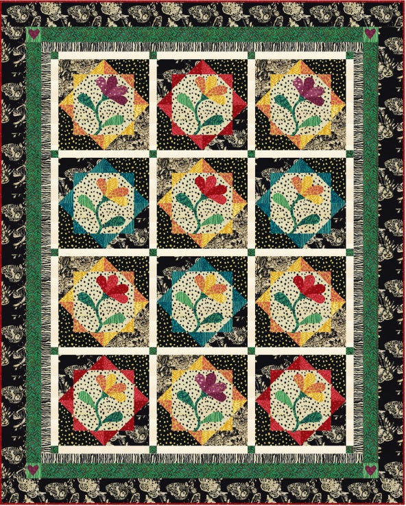 Strawberry Lane by Sally Kelly : Love & Flowers Quilt Kit