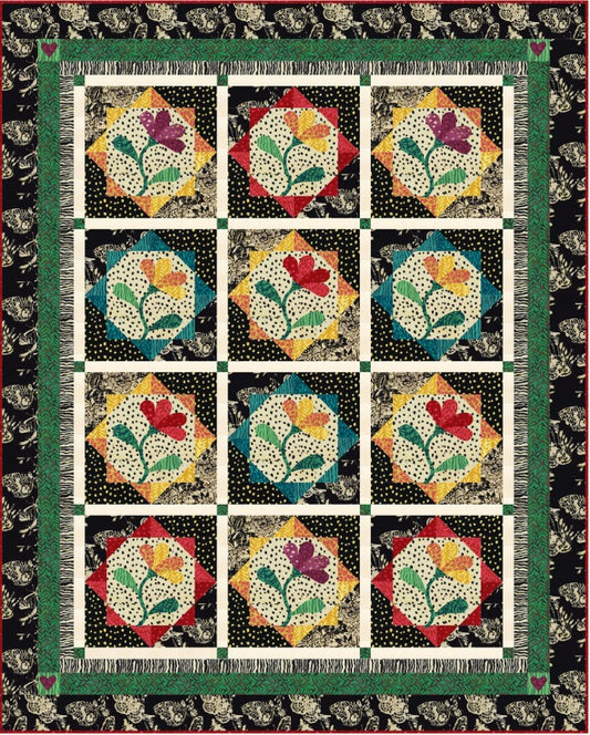 Strawberry Lane by Sally Kelly : Love & Flowers Quilt Kit