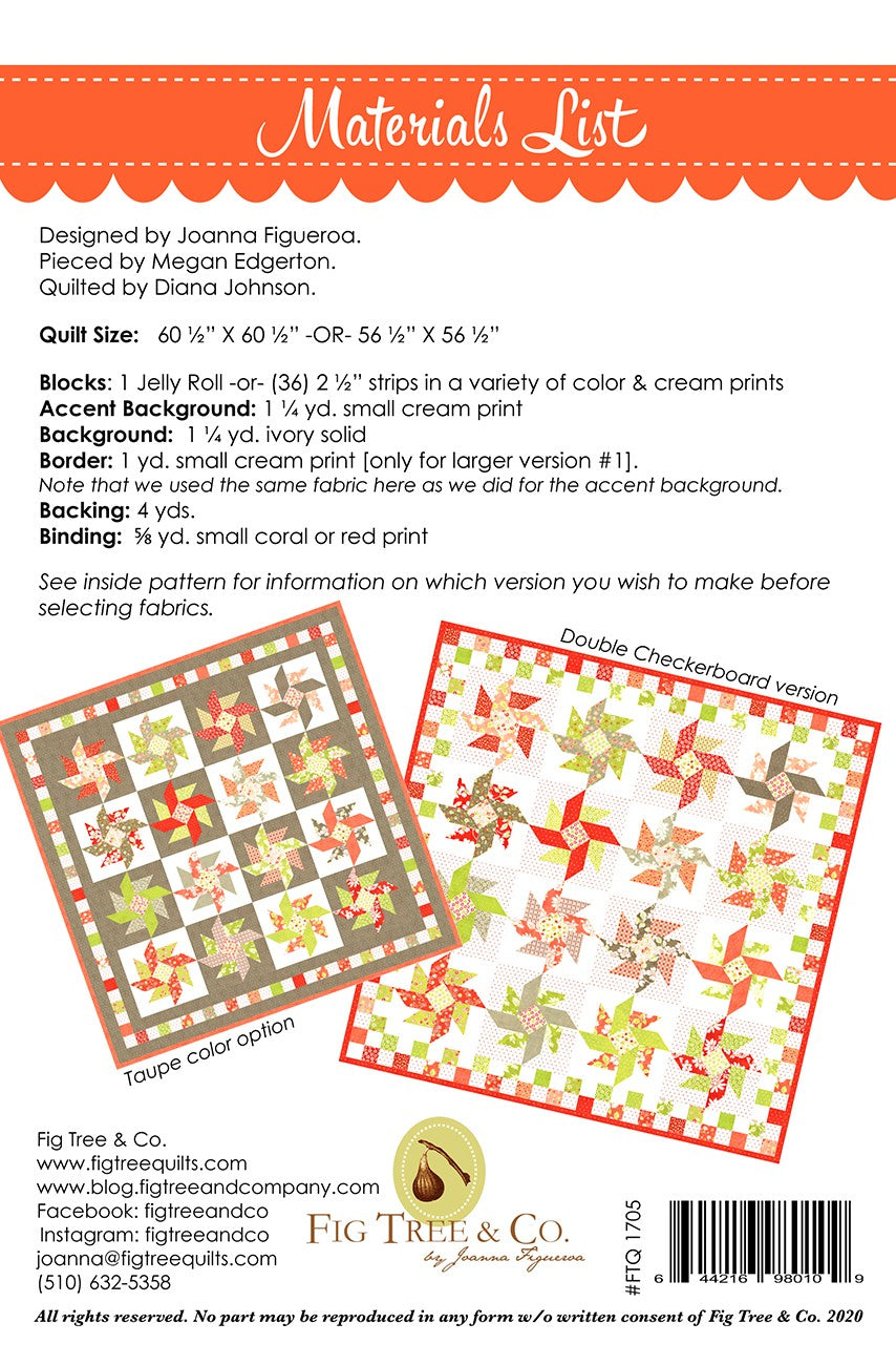 Strawberry Swirls Quilt Pattern by Fig Tree & Co.