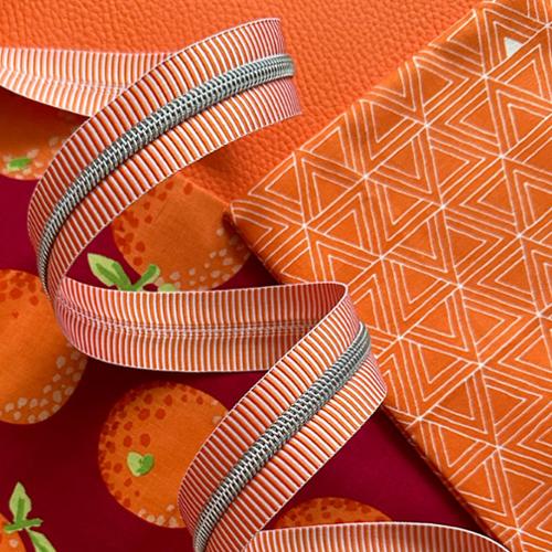 Stripe Zipper Tape 3yds SASSKIT 17J - Orange