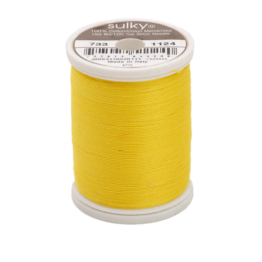 Sulky Cotton Thread 30wt 400d 500yds Sun Yellow # 733-1124