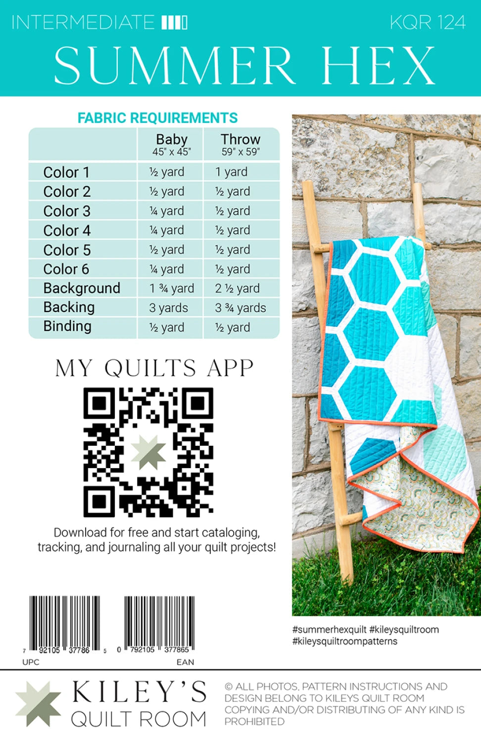 Summer Hex Quilt Pattern by Kiley's Quilt Room