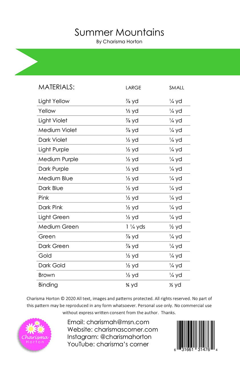 Summer Mountains # CH189 - Special Order