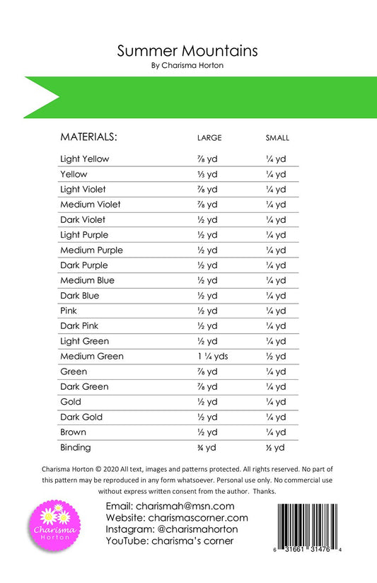 Summer Mountains # CH189 - Special Order