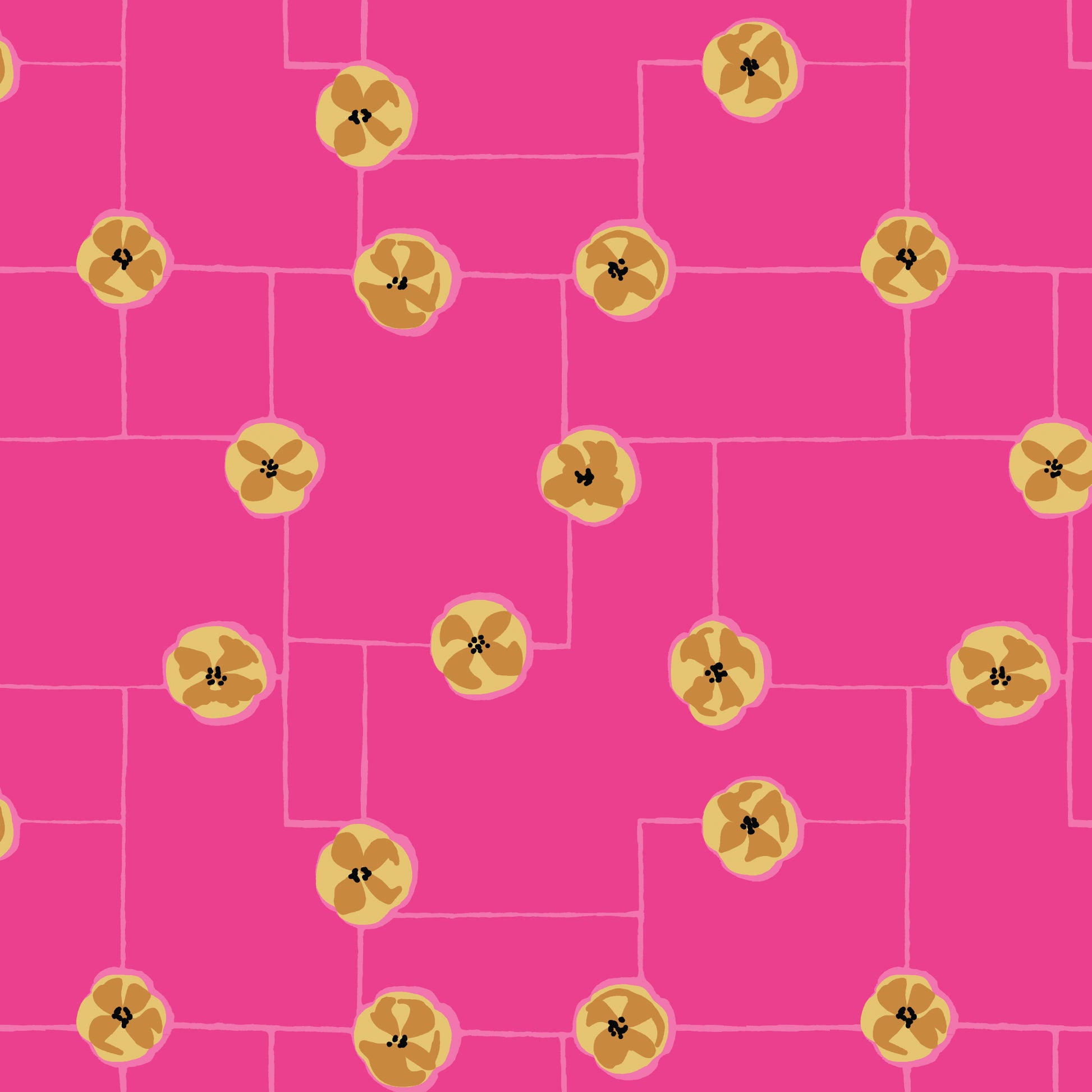 Summer Sun by Vera® : Floral Grid Fuchsia 228816